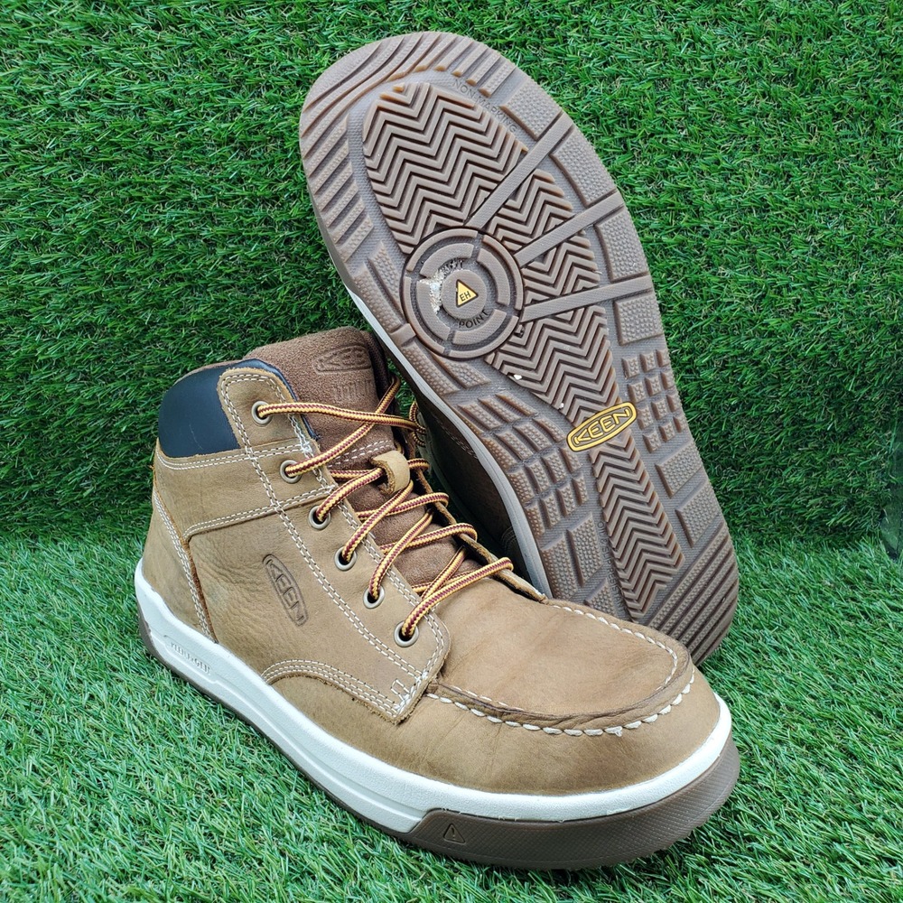 KEEN Utility Gibson SIZE 11 Men's Soft Toe Slip Resistant Work Boots Belgian Gum - Picture 2 of 9